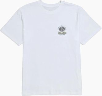Brixton Mens Brixton White Mercy Short Sleeve Standard T-Shirt - Size: 38