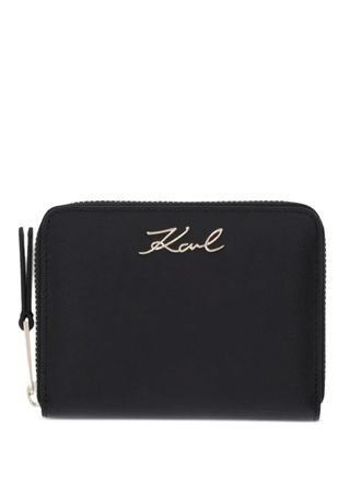 Karl Lagerfeld logo zip wallet - Black