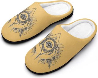 Generic Illuminati Eye of Secret Cotton Slippers for Women Indoor Outdoor Slipper Slip-On Memory Foam Home Shoes