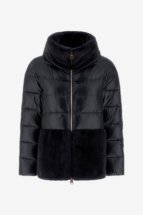 Herno Kurze Daunenjacke Ultra-Light & Faux Fur