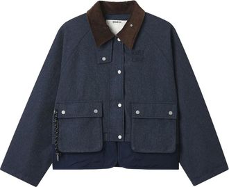 Musium Div. Giacca con colletto a coste - Blu