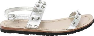 Moschino Silver Leather Sandals