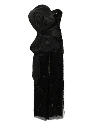 Saiid Kobeisy Embroidered Strapless Jumpsuit