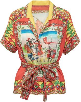 Dolce & Gabbana Stijlvolle Overhemden - Dames - Overhemden - Veelkleurig - S - Overhemden