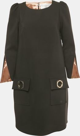 Elisabetta Franchi Black Crepe Passepartout Dress