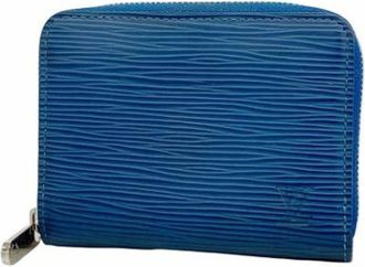 Louis Vuitton Vintage, unisex, Blauw, ONE Size, Pre-owned Stoffen Portemonnee