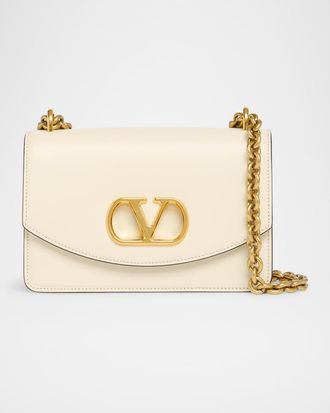 Valentino Garavani Vain Small VLOGO Leather Shoulder Bag