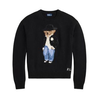 Polo Ralph Lauren Jersey Polo Bear - Knitwear - Mujer - Negro - L