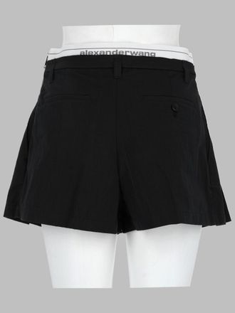 Alexander Wang Logo-Elastic Waistband Shorts - Black