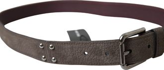 Dolce & Gabbana Brown Leather Metal Buckle Men Cintura Mens Belt