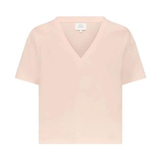 Loulou Studio Faaa LDS V Neck T-Shirt - female - Loulou Studio - T-Shirts - Pink - S - Tops