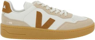 Veja Beige Sneaker met Zijlogo - Heren - Sneakers - Beige - 45 EU - Leer - Schoenen