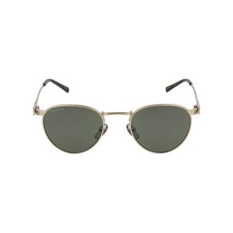 Gucci Goud Grijs Zonnebril Gg 1875S Stijl - Heren - Zonnebrillen - Geel - 48 MM - Accessoires