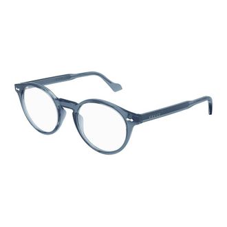 Gucci GG0738O008 Round Full Rim Eyeglasses - Blue