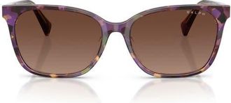Ralph Lauren 56mm Polarized Square Sunglasses in Violet Havana Brown at Nordstrom