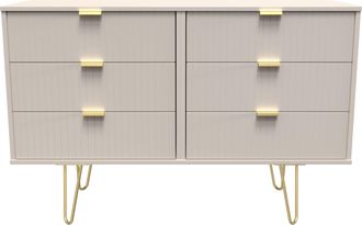 Welcome Furniture Breda Ready Assembled 6 Drawer Wide Chest in Kashmir Matt - Welcome Furniture | TJ Hughes