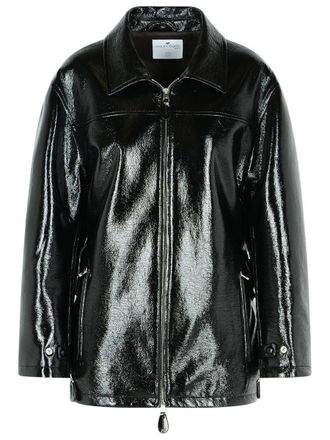Courrèges Vinyl Black Cotton Blend Jacket