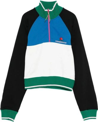 Casablanca Sudadera con cremallera de cuarto con bloques de color - Sweatshirts & Hoodies - Mujer - Multicolor - S