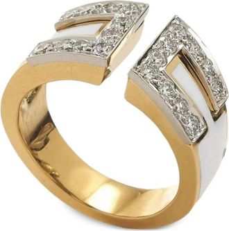 David Webb Ge&euml;mailleerde ring - Goud