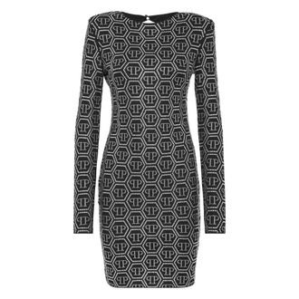 Philipp Plein Dames, Jurken, Zwart, Maat: XS Viscose