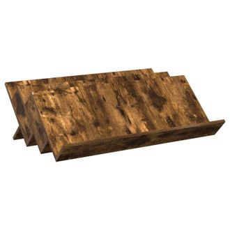 vidaXL Estante De Revistas Con Estante Roble Ahumado 90 X 53 X 28,5 Cm Vidaxl
