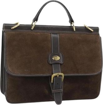 Gucci Pre-owned Suede Hand Bag - Dames - Vintage Handtas - Bruin - ONE Size - Su&egrave;de - Vintage