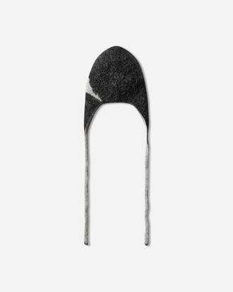 Roa Logo Mohair Bonnet Beanie Black