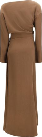 Petar Petrov Womens Asymmetric Dress Hazel Silk; Elastane