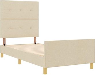 vidaXL Vidaxl Estructura De Cama Tela Crema 80x200 Cm