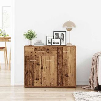 Berkfield Home Sideboard Old Wood 88x30x70 cm Engineered Wood in Brown | Size: 88 x 30 x 70 cm