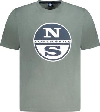 North Sails Short Sleeve T-Shirt - Heren - T-shirts - Groen - S - Katoen - Tops