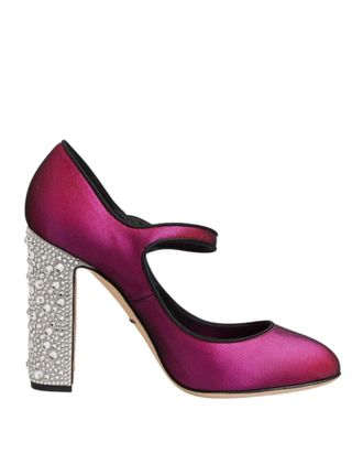 Dolce & Gabbana Roze Strass Mary Janes Hakken Pumps Schoenen