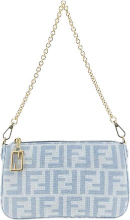 Fendi Light Blue FF Mini Clutch