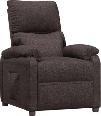 vidaXL Sill&oacute;n Reclinable De Tela Marr&oacute;n Oscuro Vidaxl