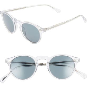 Oliver Peoples Gregory Peck 47mm Retro Sunglasses in Crystal/crystal Indigo Photochromic at Nordstrom