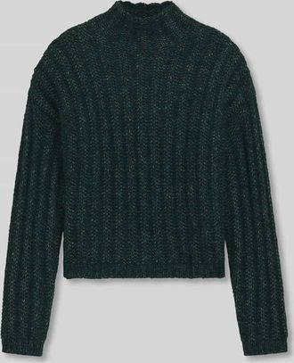 HUGO BOSS Relaxed Fit Strickpullover aus Baumwoll-Mix Modell SAFINEYNY in Dunkelgruen, Größe XXL