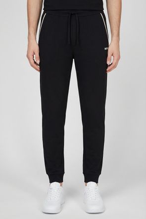 HUGO BOSS Pyjamahose BOSS Unique, Herren, Gr. XXL, N-Gr, schwarz 001, Jersey, Obermaterial: 95% Baumwolle, 5% Elasthan, lang, Hosen Pyjamahose, bequeme Joggingh