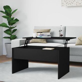 vidaXL Tavolino da Salotto Nero 80x55,5x41,5 cm in Legno Multistrato - Vidaxl