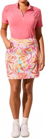 Tribal High Performance Orchid Patterned Skort In Multi Brights
