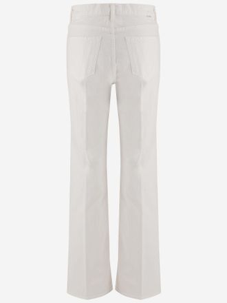 Mother Stretch Cotton Jeans - White