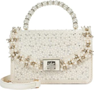 Dune London BRIDESMAID Pearl Embellished Studded Top Handle Bag One Size Grab Bag