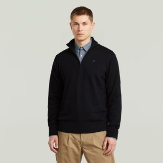 G-Star The Olivier - Correct Half Zip Sweater - Zwart - Heren