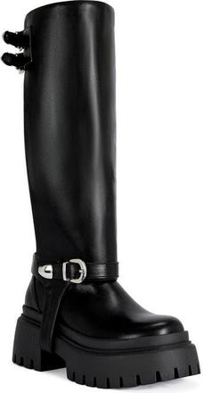 Azalea Wang Rampage Knee High Platform Boot in Black at Nordstrom, Size 6.5