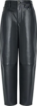 Frame Denim high-rise cut trousers - women - Lambskin - 25 - Blue