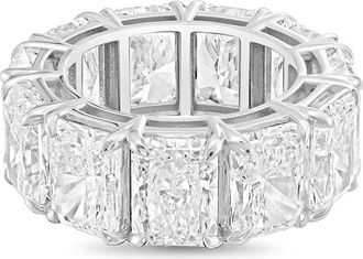 Diana M. Jewels 14kt white gold 15.00cts radiant lab grown diamond eternity band