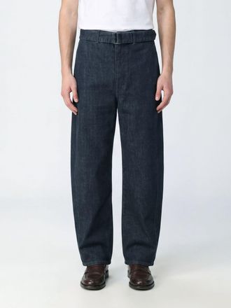 Christophe Lemaire Jeans baggy a gamba larga in denim di cotone con cinta regolabile