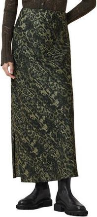 AllSaints Bryony Maxi Skirt in Evia Khaki Green at Nordstrom Rack, Size 6 Us / 10 Uk