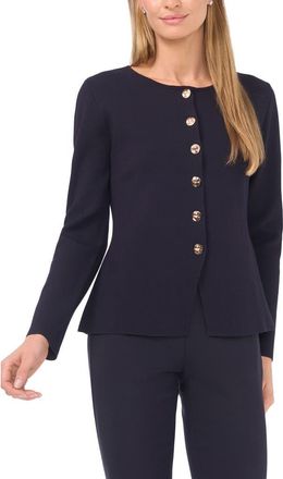 Ted Baker Collarless Cardigan in Midnight Horizon at Nordstrom, Size X-Small