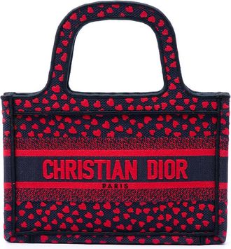 Dior Pre-owned Dior Mini Embroidered Canvas Pop Heart I Love Paris Book Tote Ladies 6UOI9P9NCE5Y6H27