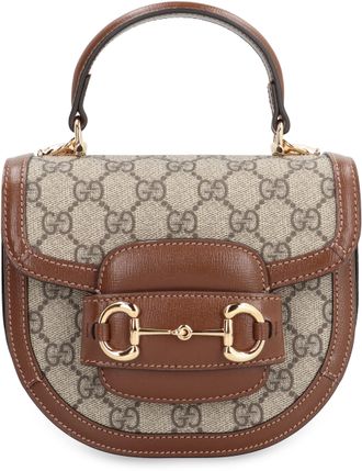 Gucci Womens Horsebit 1955 Mini Handbag Beige Handbags Hand Bags